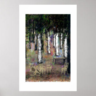 Morning in Paris park Poster