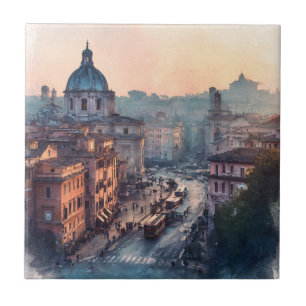 Morning in Rome Tile