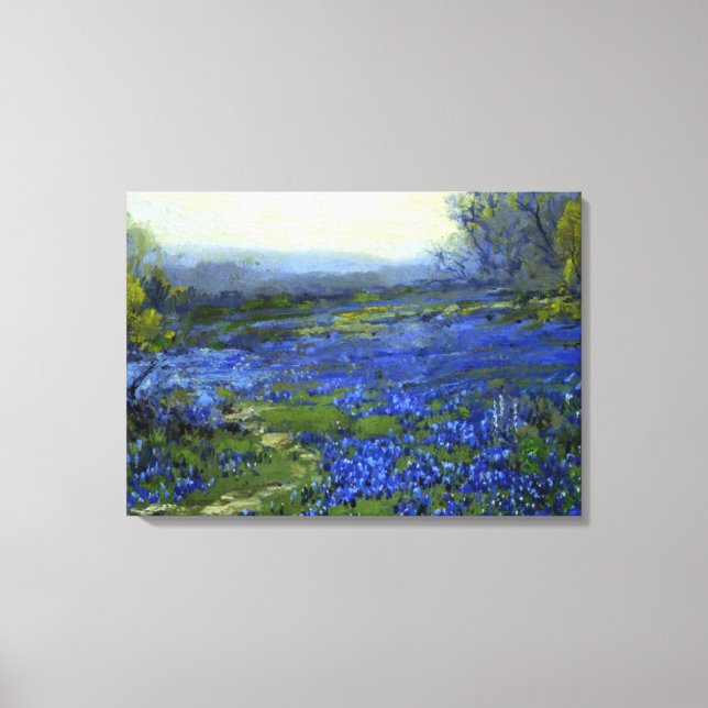 Morning in the Bluebonnets Canvas Print (Front)