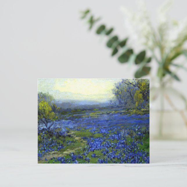 Morning in the Bluebonnets Postcard (Standing Front)