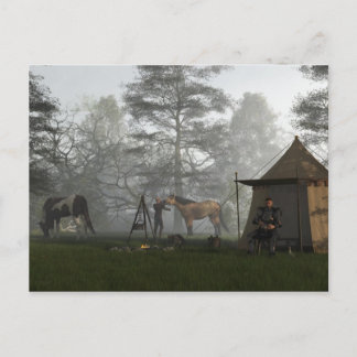 Morning in the Knights Camp Postcard