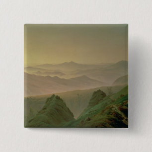 Morning in the Mountains 2 Inch Square Button