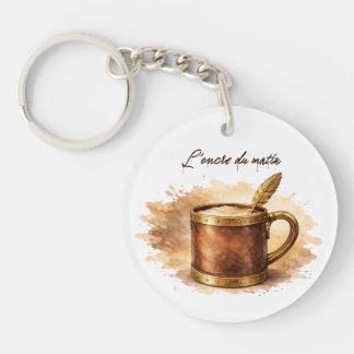 Morning Ink Cup Keychain