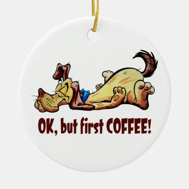 Morning Joe Ceramic Ornament (Front)