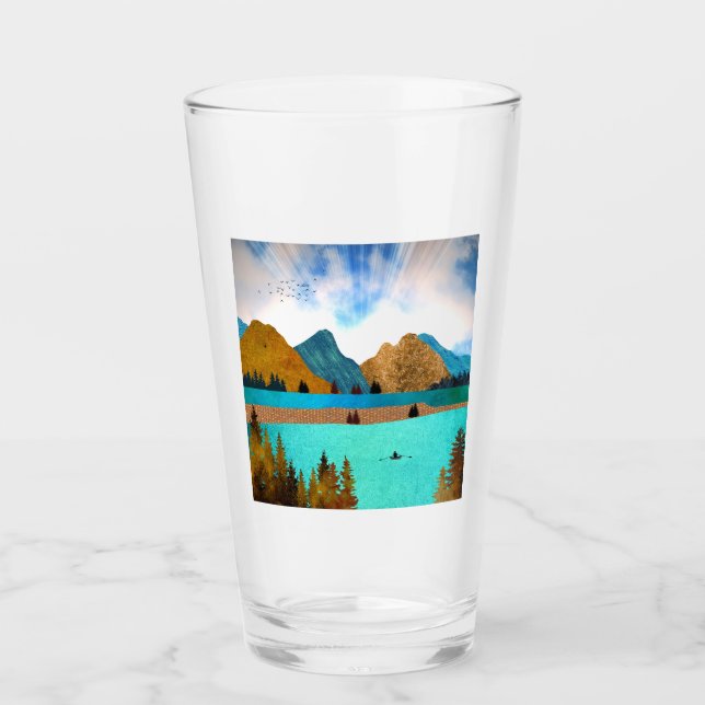 Morning Lake Rower Glass (Front)