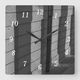 Morning Light And Shadows Grayscale Wall Clock