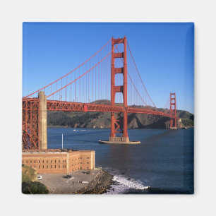 Morning light bathes the Golden Gate Bridge Magnet