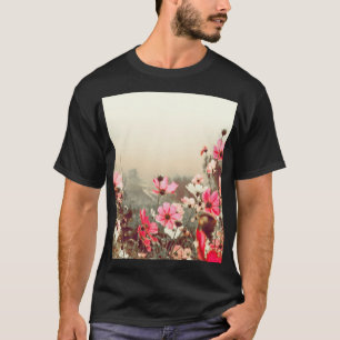 Morning light, blooming pink cosmos. T-Shirt