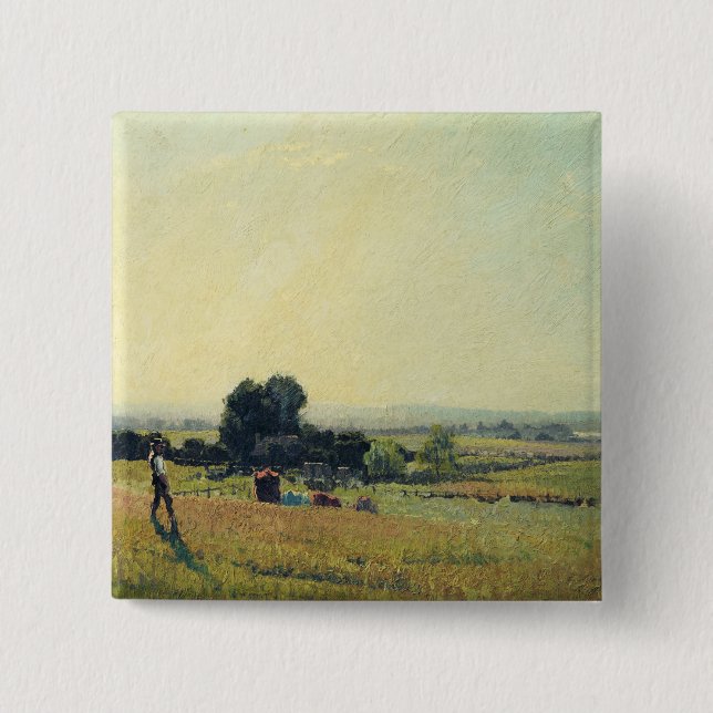 Morning Light by Elioth Gruner 2 Inch Square Button (Front)