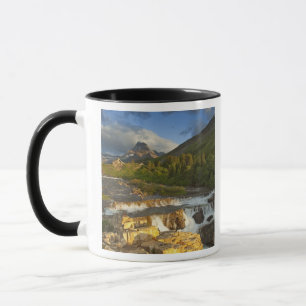 Morning light greets Swiftcurrent Falls in the Mug