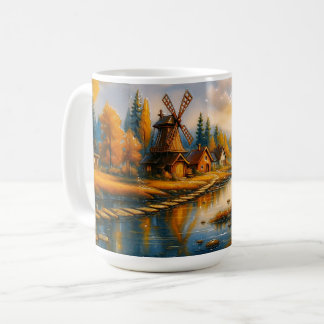 Morning Light Over the Windmill Coffee Mug