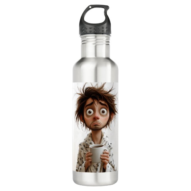 Morning Madness: Coffee First, Questions Later 710 Ml Water Bottle (Front)
