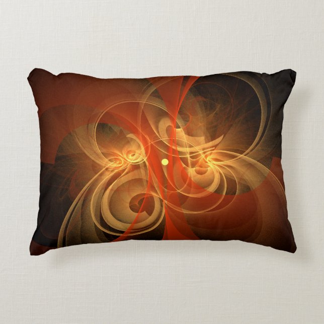 Morning Magic Abstract Art Accent Pillow (Front)