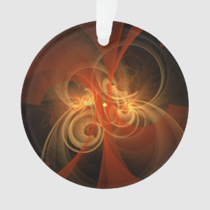 Morning Magic Abstract Art Acrylic Circle Ornament
