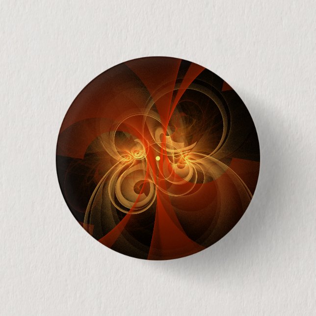 Morning Magic Abstract Art Button (round) (Front)