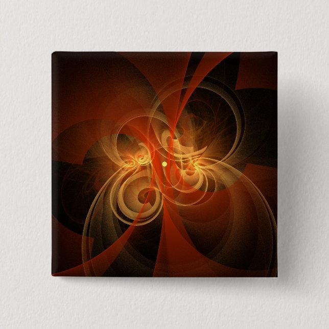 Morning Magic Abstract Art Button (square) (Front)