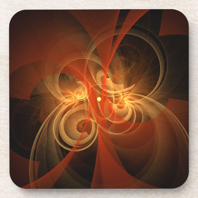 Morning Magic Abstract Art Cork Coaster (Front)