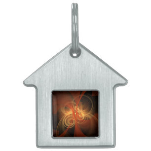 Morning Magic Abstract Art House Pet Name Tag