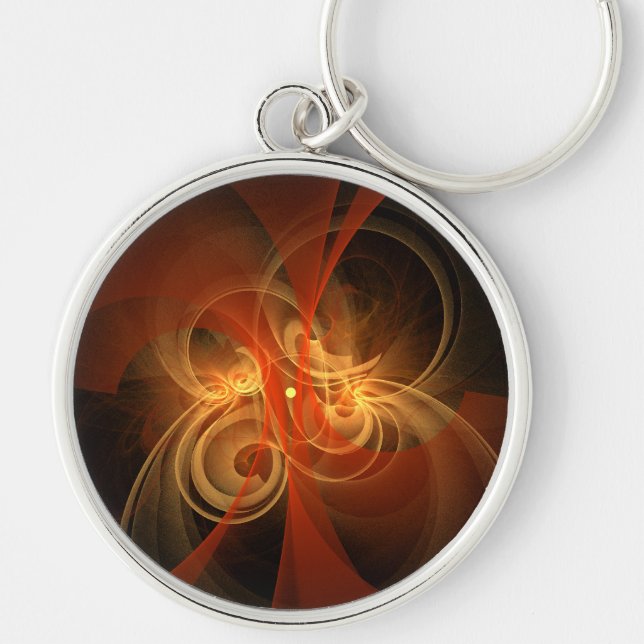 Morning Magic Abstract Art Small Keychain (Front)