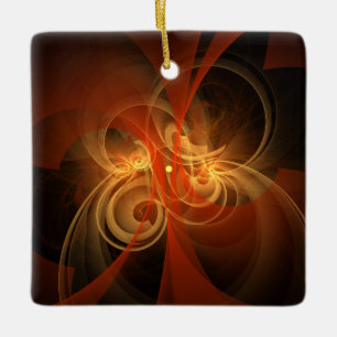 Morning Magic Abstract Art Square Ornament