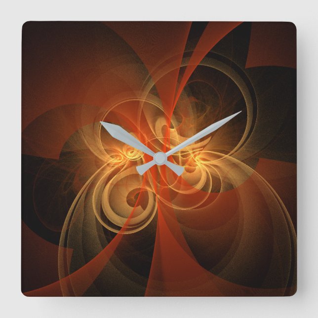 Morning Magic Abstract Art Square Square Wall Clock (Front)