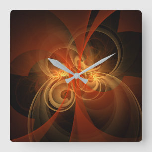 Morning Magic Abstract Art Square Wall Clock