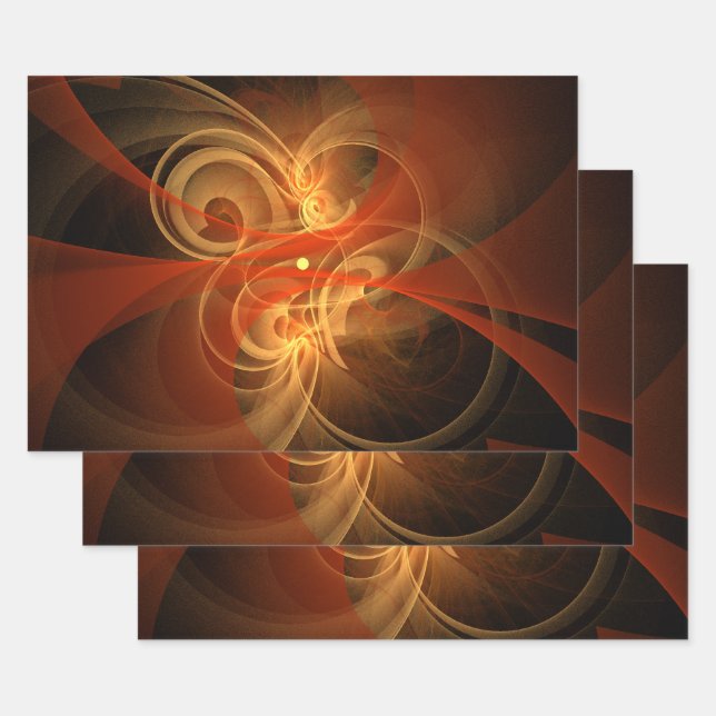 Morning Magic Abstract Art Wrapping Paper Sheet (Set)