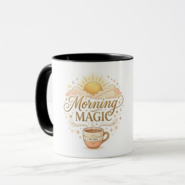 Morning Magic Cute Sunrise Coffee Mug |  (Front Left)