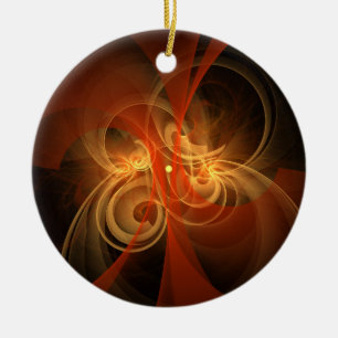Morning Magic Modern Abstract Light Energy Art Ceramic Ornament