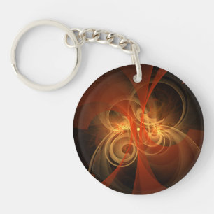Morning Magic Modern Abstract Light Energy Art Keychain
