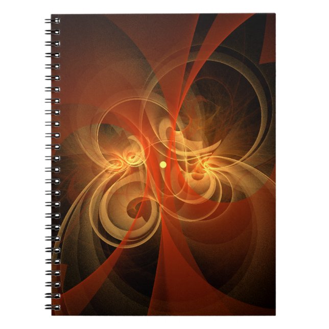 Morning Magic Modern Abstract Light Energy Art Notebook (Front)