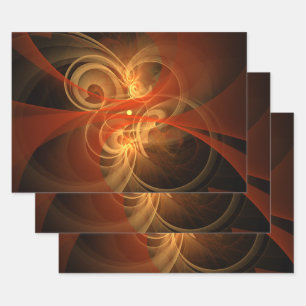 Morning Magic Modern Abstract Light Energy Art Wrapping Paper Sheet