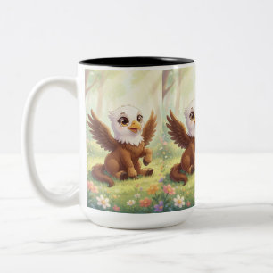 Morning Magic with a Baby Eagorse Two-Tone Coffee Mug
