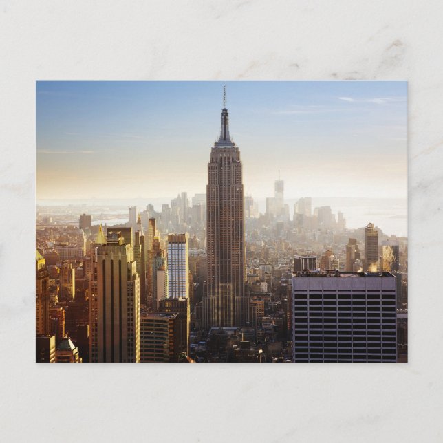Morning Manhattan Skyline Postcard (Front)