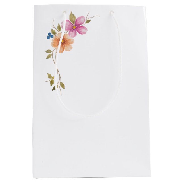 Morning Meadow Blooms Medium Gift Bag (Front)