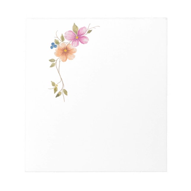 Morning Meadow Blooms  Notepad (Front)