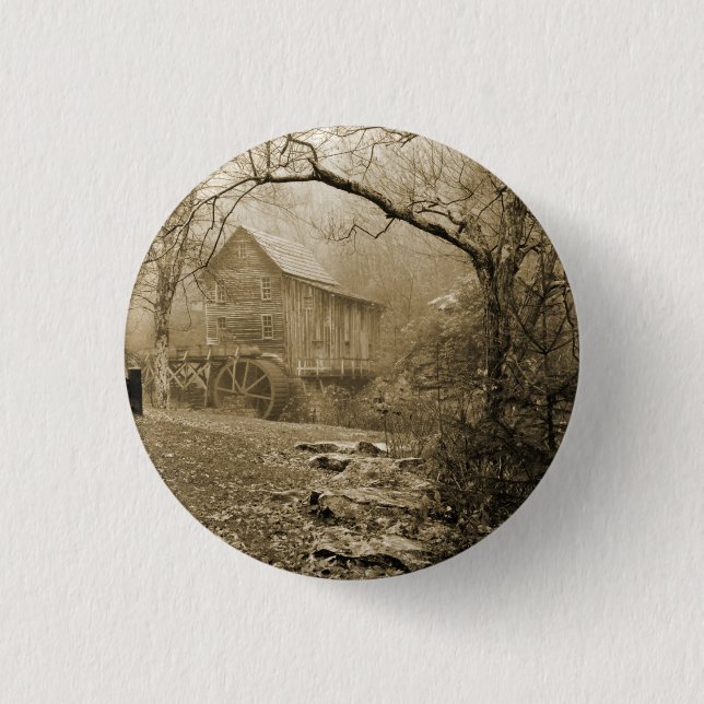 Morning Mist 1 Inch Round Button (Front)