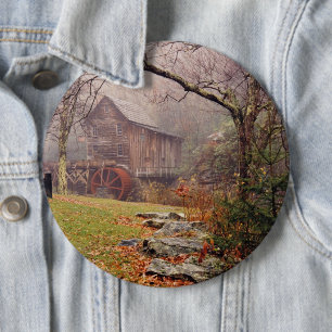 Morning Mist 6 Inch Round Button