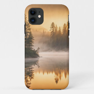 Morning Mist on River in the Pines iPhone 11 Case