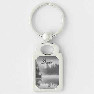 Morning Mist on River in the Pines Personal Name Keychain