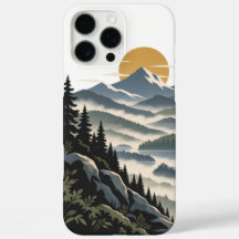 Morning Mist Ridge | Modern Nature Phone Case