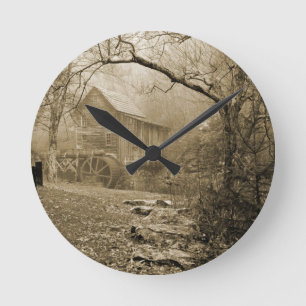 Morning Mist Round Clock