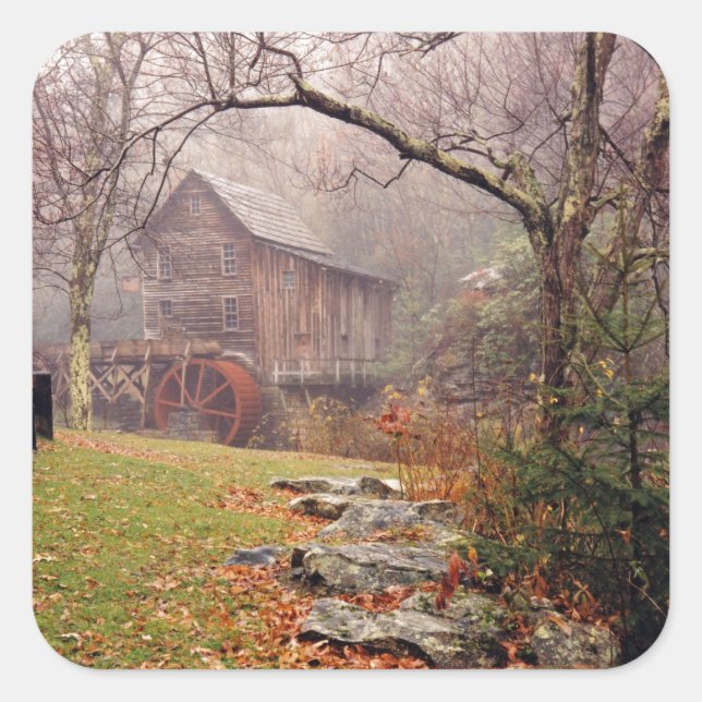 Morning Mist Square Sticker (Front)