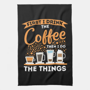 Morning Motivation Boost - Coffee Lover Mantra Kitchen Towel