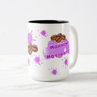 Morning Motivation Coffee Mug | Cute Purple Coffee