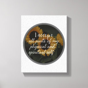 morning motivational sayings for self acceptance canvas print