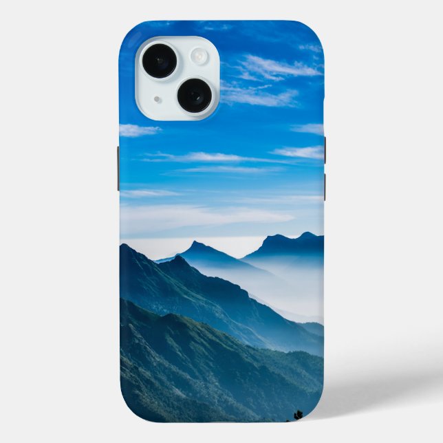 Morning Mountains Mist Landscape Case-Mate iPhone Case (Back)