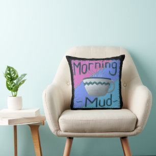 Morning Mud Throw Pillow