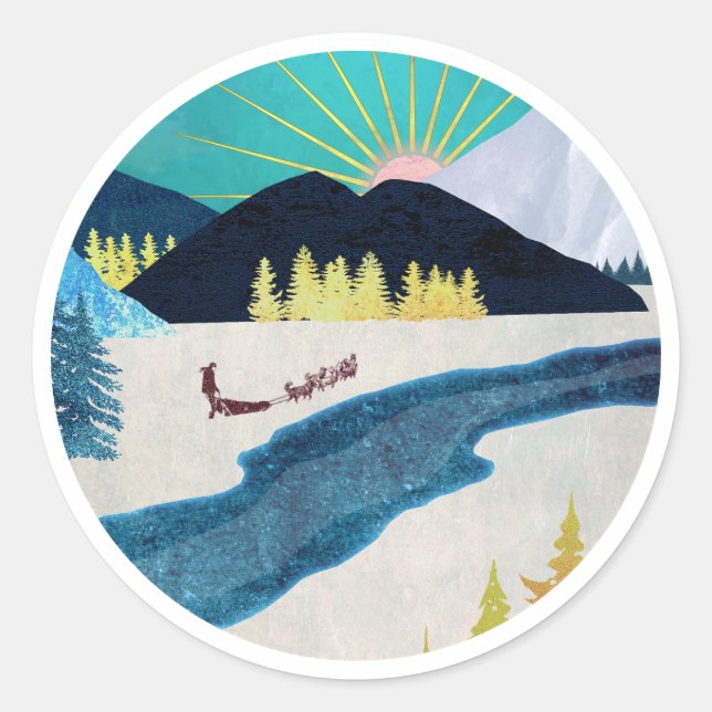Morning Musher Classic Round Sticker (Front)