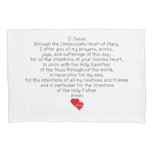 Morning Offering and Evening Prayer Pillowcase
